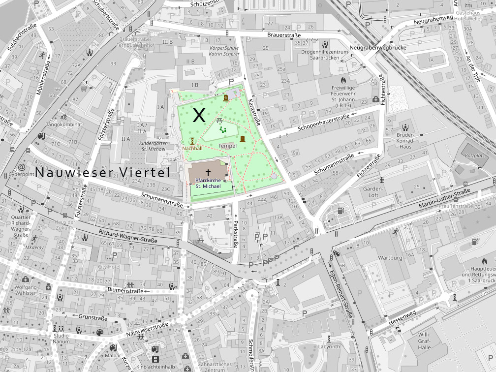 Plan Echelmeyerpark in Saarbrücken Plan Echelmeyerpark in Saarbrücken